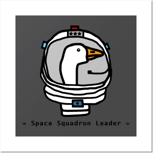 Space Squadron Leader Goose Portrait Posters and Art